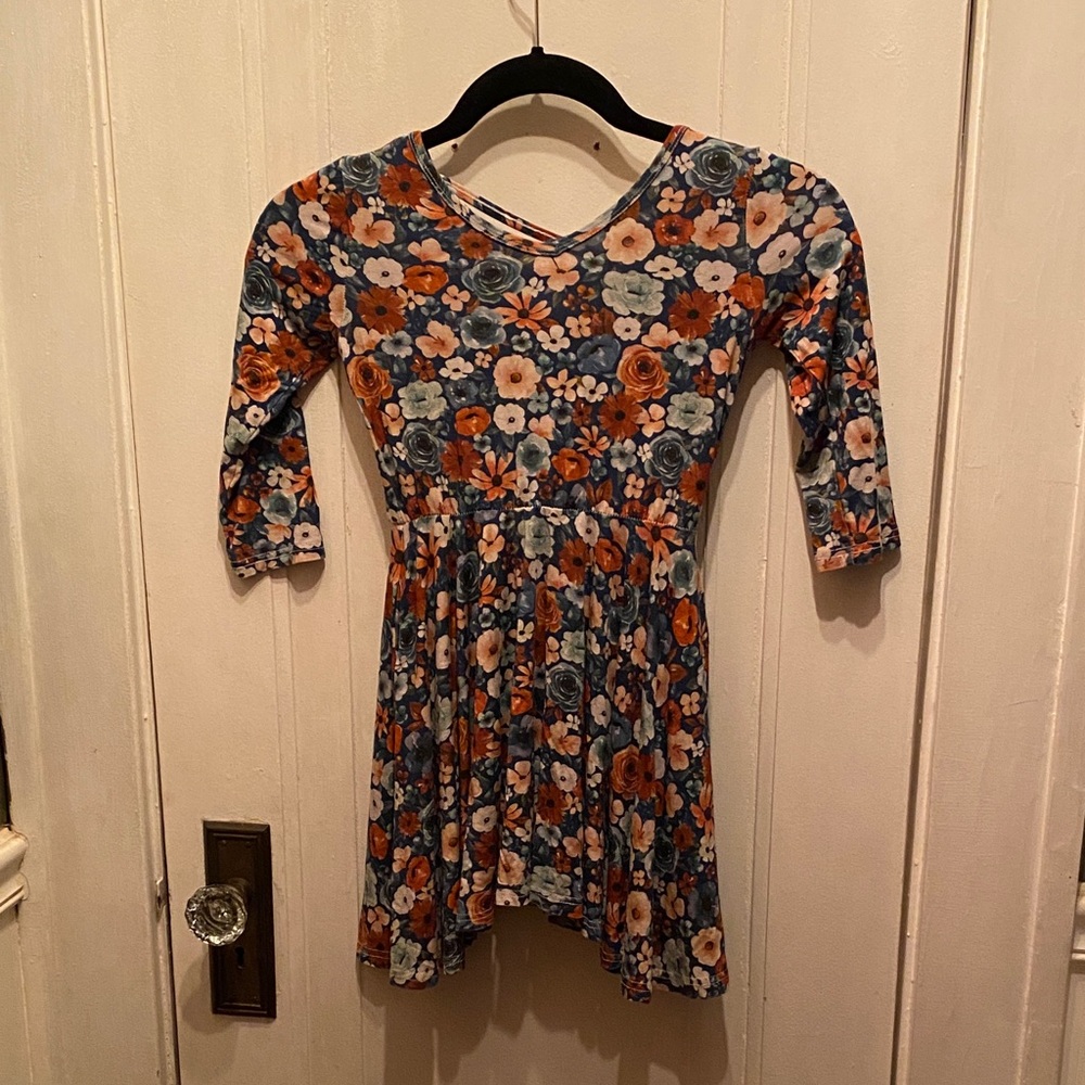 Floral Delight Kids Dress - Multicolor
